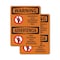 Signmission Hazardous Authorized Personnel Bilingual OSHA Warning Sign, Vinyl Decal, 7in W x 10in L, 2PK OS-2PACK-WS-D-710-L-12632 - alternate 1